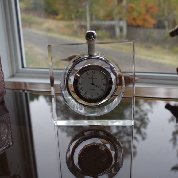 Shannon Crystal Table Clock - Picture 2 of 10